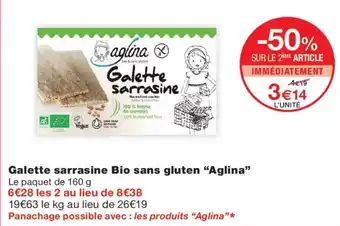 Monoprix Aglina Galette sarrasine offre