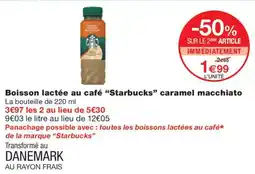 Monoprix Starbucks Boisson lactée au café caramel macchiato offre