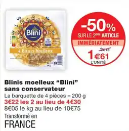 Monoprix Blini Blinis moelleux offre