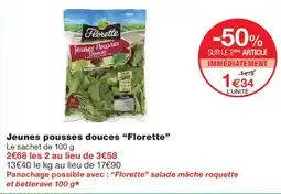Monoprix Florette Jeunes pousses douces offre