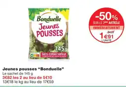 Monoprix Bonduelle Jeunes pousses offre