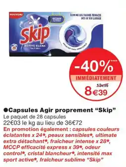Monoprix Skip Capsules Agir proprement offre