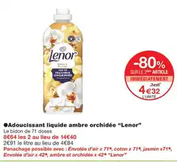 Monoprix Lenor Adoucissant liquide ambre orchidée offre