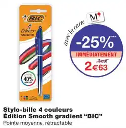 Monoprix BIC Stylo-bille 4 couleurs offre