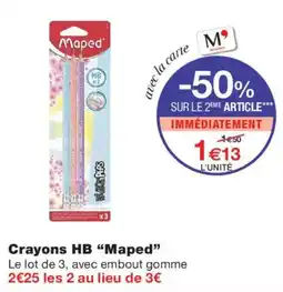 Monoprix Maped Crayons HB offre