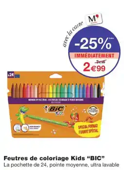 Monoprix BIC Feutres de coloriage Kids offre