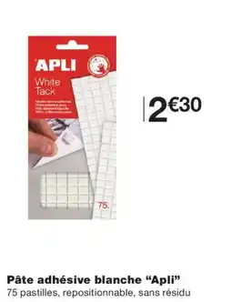 Monoprix APLI Pâte adhésive blanche offre