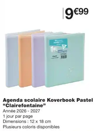 Monoprix Koverbook Pastel Clairefontaine offre