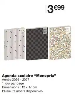 Monoprix Monoprix Agenda scolaire offre