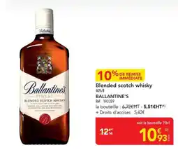 METRO BALLANTINE'S Blended scotch whisky offre