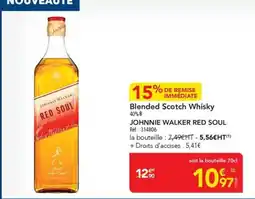 METRO JOHNNIE WALKER RED SOUL offre