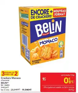 METRO BELIN Crackers Monaco offre