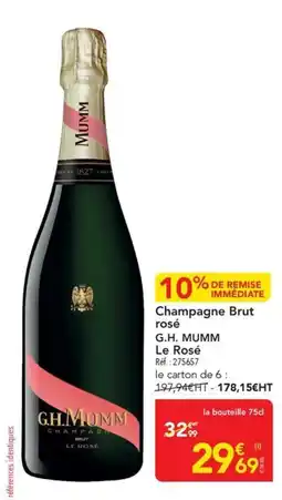 METRO G.H. MUMM Champagne Brut rosé offre
