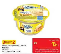 METRO Nestlé Riz au lait vanille offre