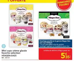 METRO HÄAGEN-DAZS Mini cups crème glacée favorite selection offre