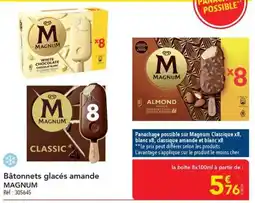METRO Magnum bâtonnets glacés amande offre