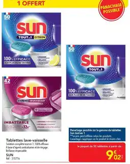 METRO SUN Tablettes lave-vaisselle offre