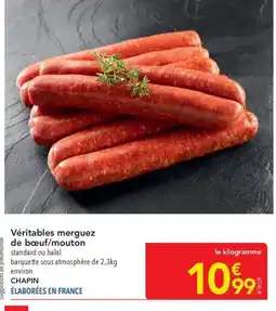 METRO CHAPIN Véritables merguez de bœuf/mouton offre