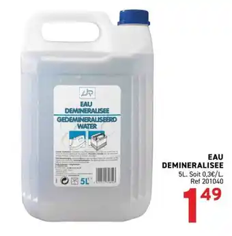 Trafic JR EAU DEMINERALISEE offre