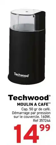Trafic Techwood moulin a cafe offre