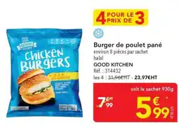 METRO GOOD KITCHEN Burger de poulet pané offre