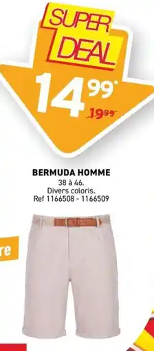 Trafic Bermuda homme offre