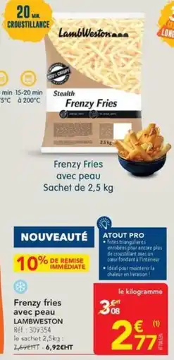METRO LambWeston Frenzy fries avec peau offre