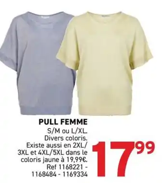 Trafic PULL FEMME offre