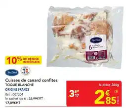 METRO TOQUE BLANCHE Cuisse de canard confites offre