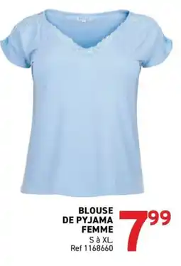 Trafic Blouse de pyjama femme offre
