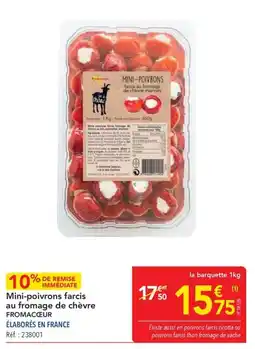 METRO FROMACEUR Mini-poivrons farcis au fromage de chèvre offre