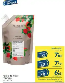 METRO PONTHIER Purée de fraise offre
