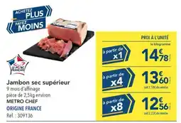 METRO Le Porc Français Jambon sec supérieur offre
