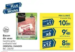 METRO ORIENTAL VIANDES Bacon de Veau offre
