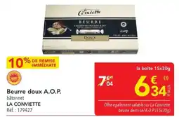METRO LA CONVIETTE Beurre doux A.O.P. offre