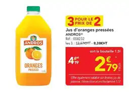 METRO ANDROS Jus d'oranges pressées offre