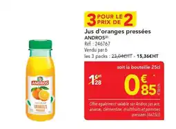 METRO ANDROS Jus d'oranges pressées offre