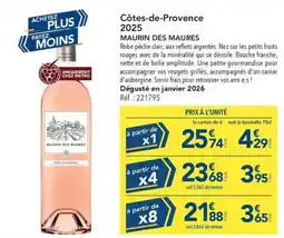 METRO MAURIN DES MAURES Côtes-de-Provence offre
