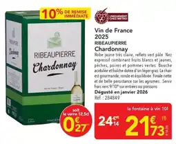 METRO RIBEAUPIERRE Chardonnay offre
