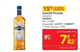 METRO MARTINI Apéritif Floreale offre