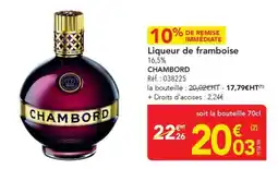 METRO CHAMBORD Liqueur de framboise offre