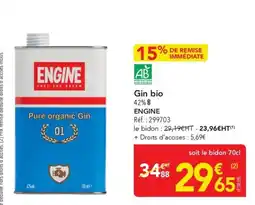 METRO ENGINE Gin bio offre
