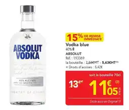 METRO ABSOLUT VODKA offre