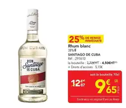 METRO Santiago De Cuba Rhum blanc offre