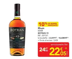 METRO Botran rhum offre