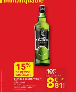 METRO CLAN CAMPBELL Blended scotch whisky offre
