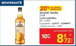 METRO CLAN CAMPBELL Smooth Vanilla offre