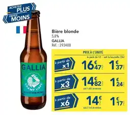 METRO GALLIA Bière blonde offre