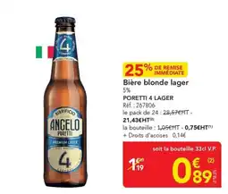 METRO ANGELO PORETTI Bière blonde lager offre