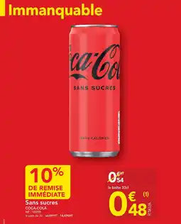 METRO Coca-Cola Sans sucres offre